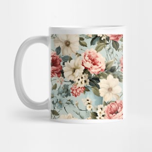 Shabby Chic Flowers Pattern 8 Mug